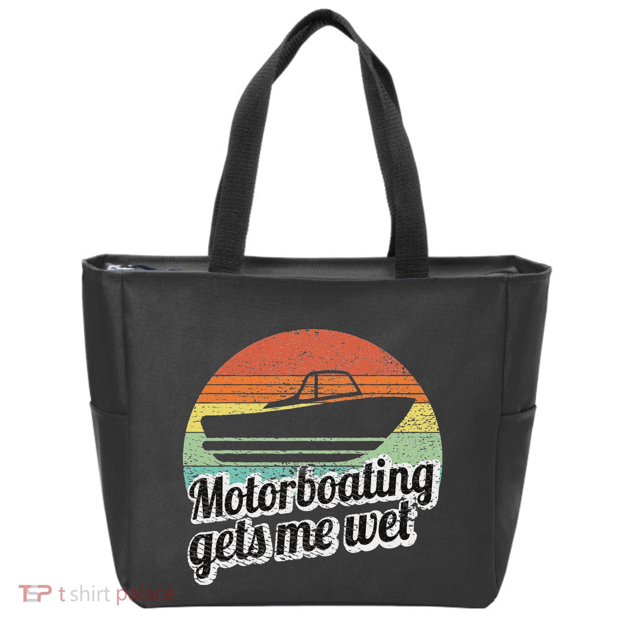 Motorboating Gets Me Wet Women Motor Boat Captain Tote Bag
