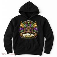 Mardi Gras Mask The Original Mobile Alabama Mardi Gras Hoodie thumb 0