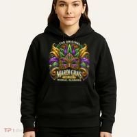 Mardi Gras Mask The Original Mobile Alabama Mardi Gras Hoodie thumb 5