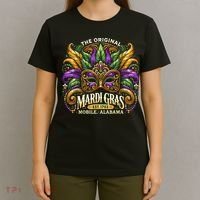 Mardi Gras Mask The Original Mobile Alabama Mardi Gras T-Shirt thumb 4