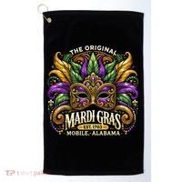 Mardi Gras Mask The Original Mobile Alabama Mardi Gras Golf Towel thumb 0