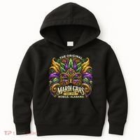 Mardi Gras Mask The Original Mobile Alabama Mardi Gras Kids Hoodie thumb 0