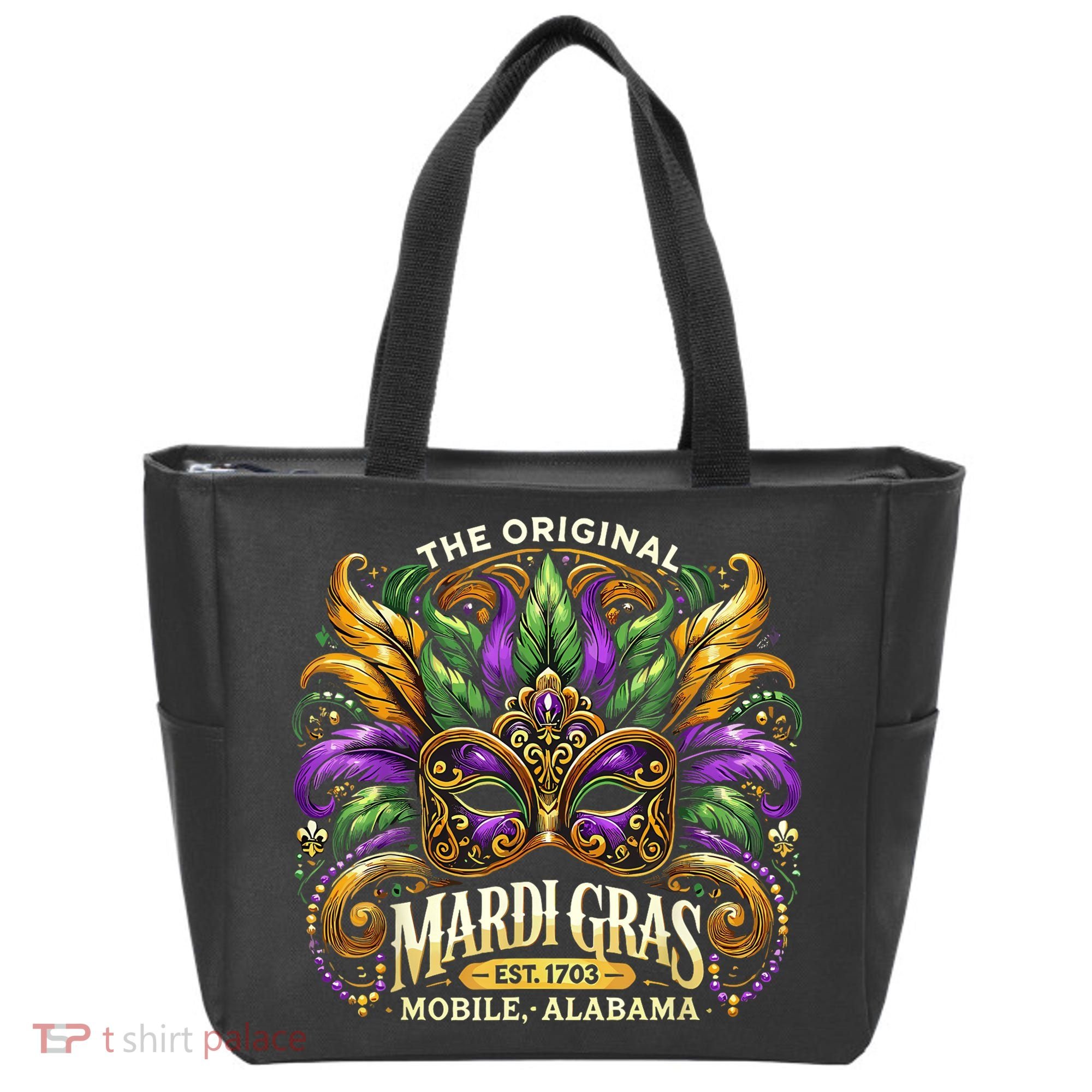 Mardi Gras Mask The Original Mobile Alabama Mardi Gras Tote Bag