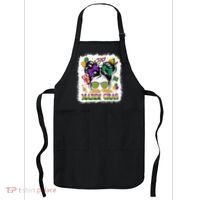 Mardi Gras Messy Bun Girl Women Apron thumb 0