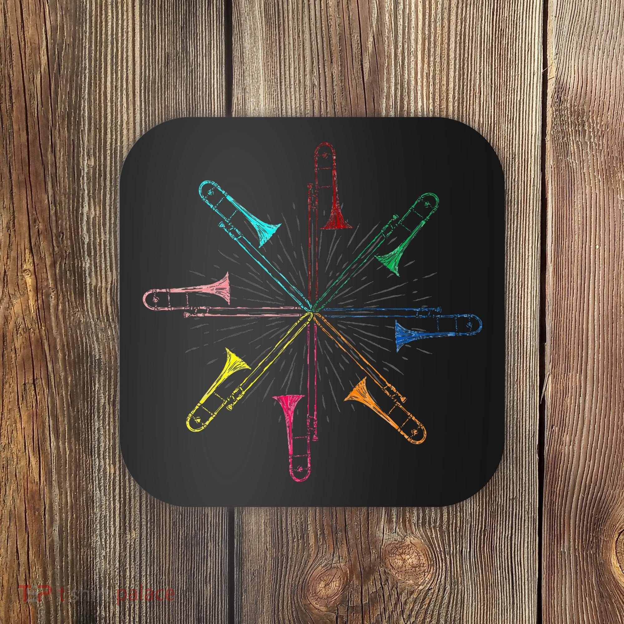 Music Gift Musician Musical Instrument Trombonist Trombone Coaster