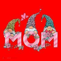 Mom Gnome Mother's Day Cute Gift Santa Hat thumb 1