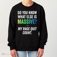 Massive Gaming Meme Rage Quit Gamers Humor Funny Gamer Women's Sweatshirt thumb 0