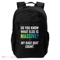 Massive Gaming Meme Rage Quit Gamers Humor Funny Gamer Backpack thumb 0