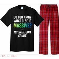 Massive Gaming Meme Rage Quit Gamers Humor Funny Gamer Pajama Set thumb 0