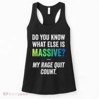 Massive Gaming Meme Rage Quit Gamers Humor Funny Gamer Women's Tank Top thumb 0