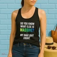 Massive Gaming Meme Rage Quit Gamers Humor Funny Gamer Women's Tank Top thumb 2