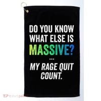 Massive Gaming Meme Rage Quit Gamers Humor Funny Gamer Golf Towel thumb 0