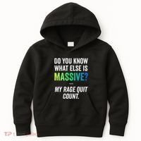 Massive Gaming Meme Rage Quit Gamers Humor Funny Gamer Kids Hoodie thumb 0