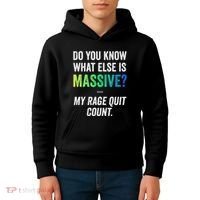 Massive Gaming Meme Rage Quit Gamers Humor Funny Gamer Kids Hoodie thumb 4