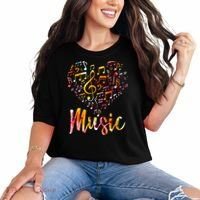 Musician Gift Musical Instrument Music Notes Treble Clef Comfort Colors T-Shirt thumb 0