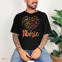 Musician Gift Musical Instrument Music Notes Treble Clef Comfort Colors T-Shirt thumb 3