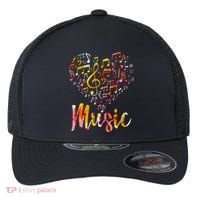 Musician Gift Musical Instrument Music Notes Treble Clef Flexfit Unipanel Trucker Cap thumb 0