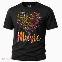 Musician Gift Musical Instrument Music Notes Treble Clef Cooling Performance Crew T-Shirt thumb 0