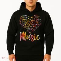 Musician Gift Musical Instrument Music Notes Treble Clef Hoodie thumb 2