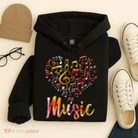 Musician Gift Musical Instrument Music Notes Treble Clef Hoodie thumb 4