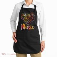 Musician Gift Musical Instrument Music Notes Treble Clef Apron thumb 2