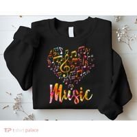 Musician Gift Musical Instrument Music Notes Treble Clef Sweatshirt thumb 2