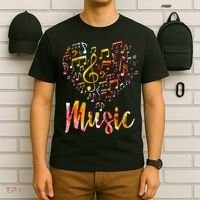 Musician Gift Musical Instrument Music Notes Treble Clef T-Shirt thumb 6