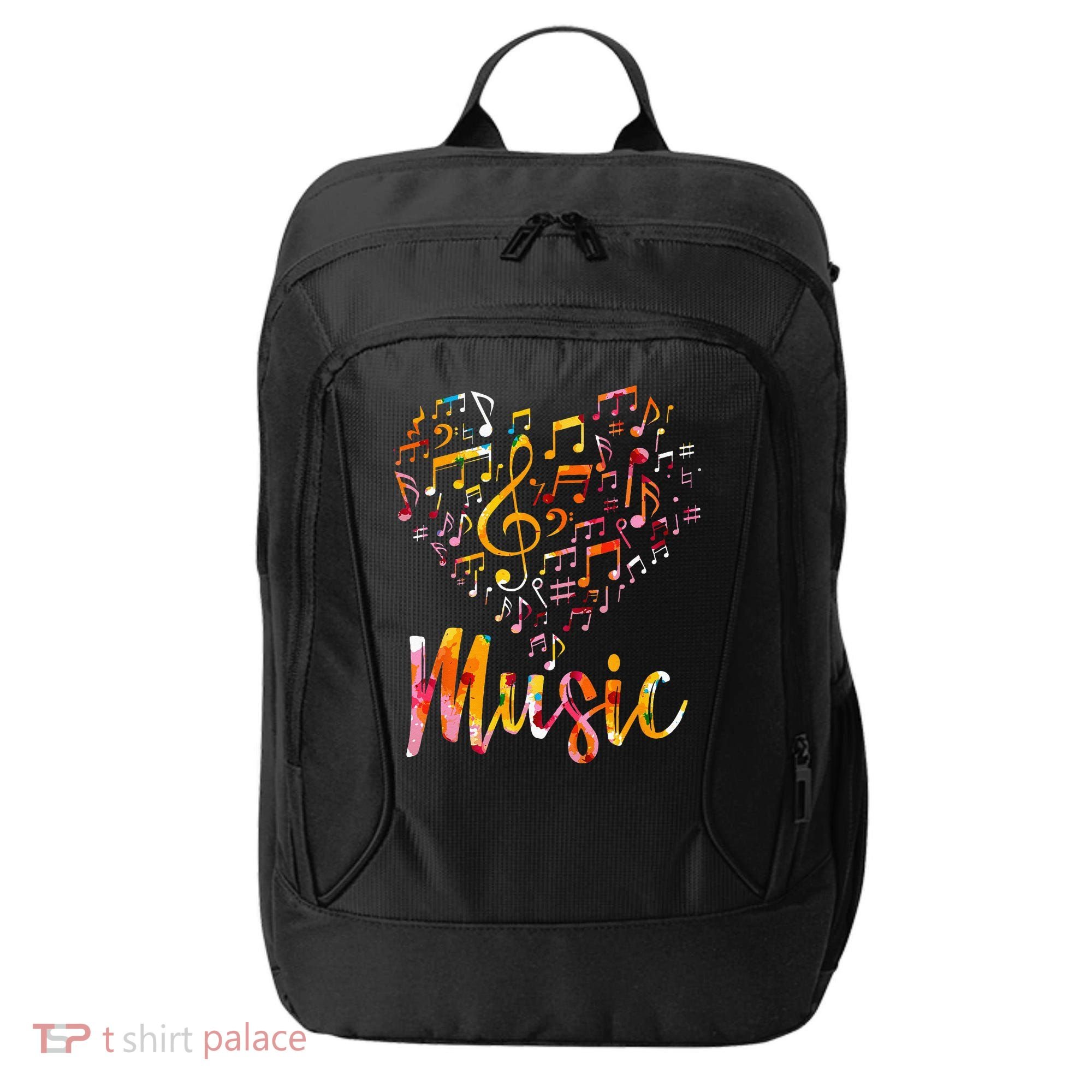Musician Gift Musical Instrument Music Notes Treble Clef City Backpack