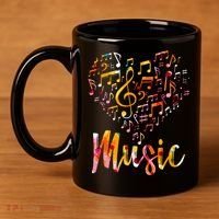 Musician Gift Musical Instrument Music Notes Treble Clef 11oz C Handle Ceramic Mug thumb 4