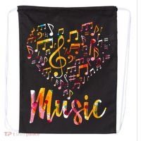 Musician Gift Musical Instrument Music Notes Treble Clef Drawstring Bag thumb 0