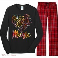 Musician Gift Musical Instrument Music Notes Treble Clef Long Sleeve Pajama Set thumb 0