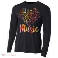 Musician Gift Musical Instrument Music Notes Treble Clef Cooling Performance Long Sleeve Crew thumb 0