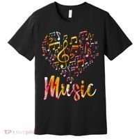 Musician Gift Musical Instrument Music Notes Treble Clef Premium T-Shirt thumb 0