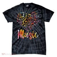 Musician Gift Musical Instrument Music Notes Treble Clef Tie-Dye T-Shirt thumb 0