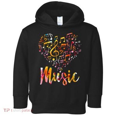 Musician Gift Musical Instrument Music Notes Treble Clef Toddler Hoodie