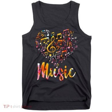 Musician Gift Musical Instrument Music Notes Treble Clef Tank Top