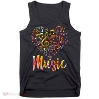 Musician Gift Musical Instrument Music Notes Treble Clef Tank Top thumb 0