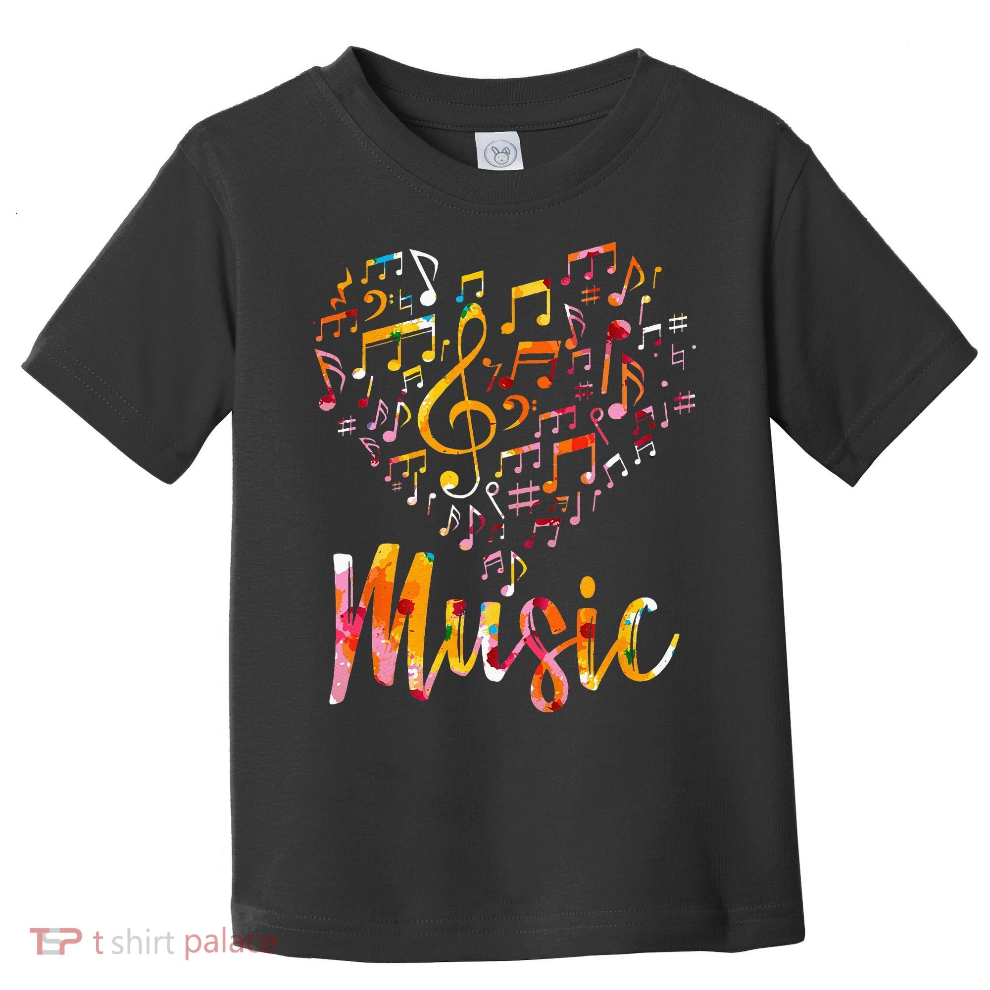 Musician Gift Musical Instrument Music Notes Treble Clef Toddler T-Shirt