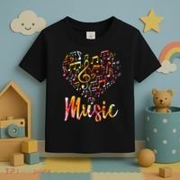 Musician Gift Musical Instrument Music Notes Treble Clef Toddler T-Shirt thumb 3