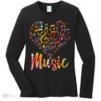 Musician Gift Musical Instrument Music Notes Treble Clef Women's Long Sleeve Shirt thumb 0