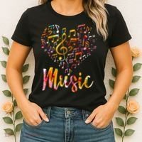 Musician Gift Musical Instrument Music Notes Treble Clef Women's T-Shirt thumb 2
