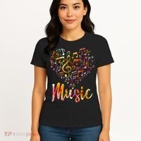 Musician Gift Musical Instrument Music Notes Treble Clef Women's T-Shirt thumb 4
