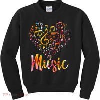 Musician Gift Musical Instrument Music Notes Treble Clef Kids Sweatshirt thumb 0