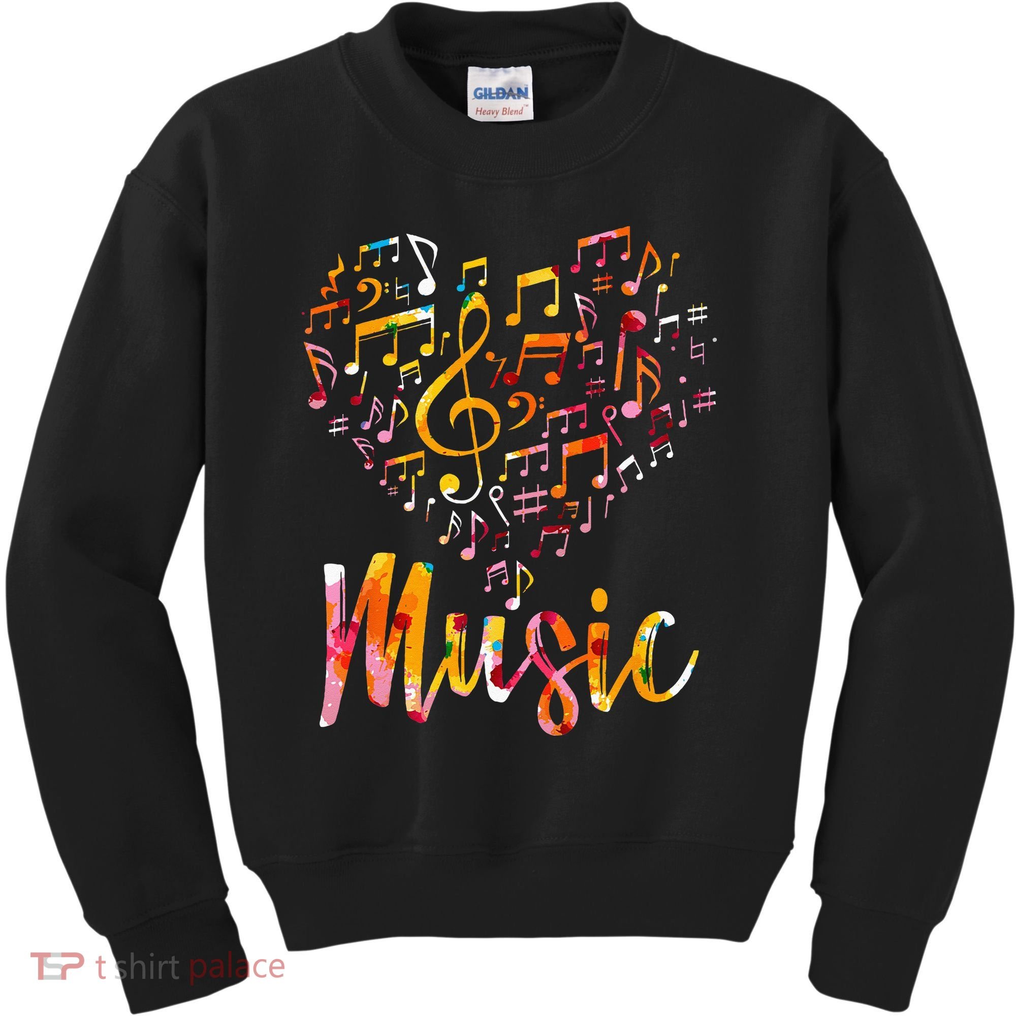 Musician Gift Musical Instrument Music Notes Treble Clef Kids Sweatshirt