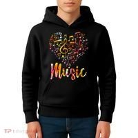 Musician Gift Musical Instrument Music Notes Treble Clef Kids Hoodie thumb 4