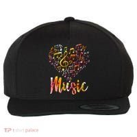 Musician Gift Musical Instrument Music Notes Treble Clef Wool Snapback Cap thumb 0
