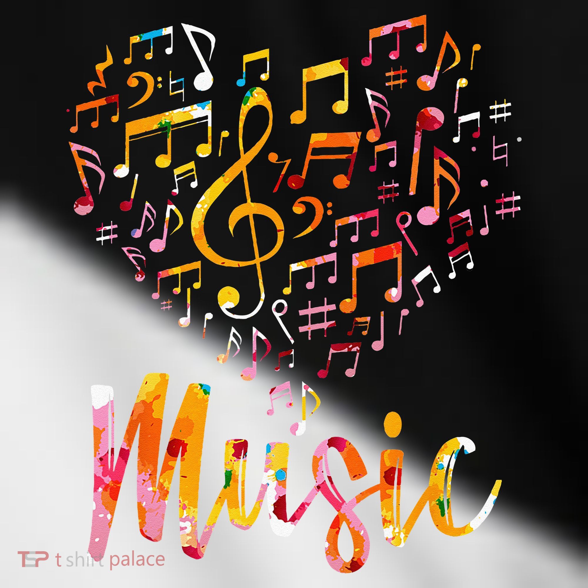 Musician Gift Musical Instrument Music Notes Treble Clef Toddler Fine Jersey T-Shirt