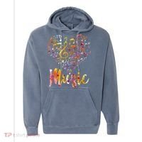 Musician Gift Musical Instrument Music Notes Treble Clef Comfort Colors Garment-Dyed Hooded Sweatshirt thumb 0
