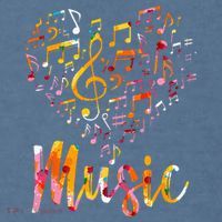 Musician Gift Musical Instrument Music Notes Treble Clef Comfort Colors Garment-Dyed Hooded Sweatshirt thumb 2