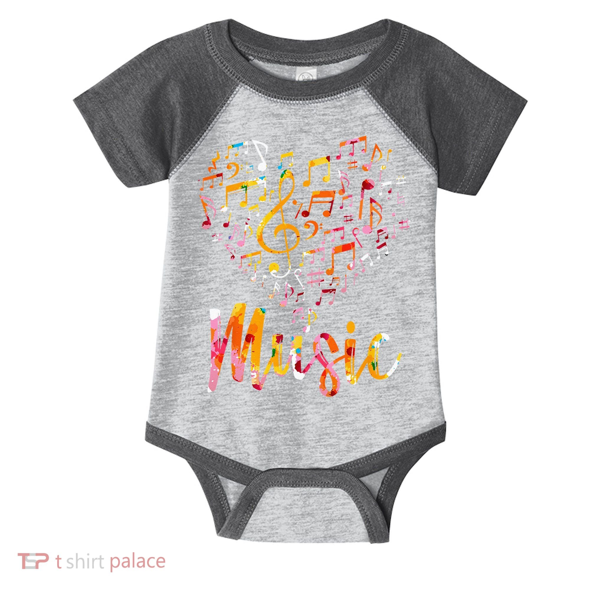 Musician Gift Musical Instrument Music Notes Treble Clef Infant Baby Jersey Bodysuit
